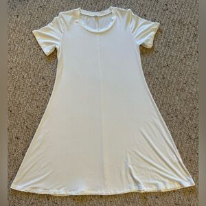 *3 for $9* Soft White T-shirt Dress